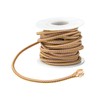 Gelirda 5 M 9 Gauge Brown Nylon Coated Stainless Steel Braided Wires Beading Cord Strings with Spool for DIY Jewelry Making Crafts