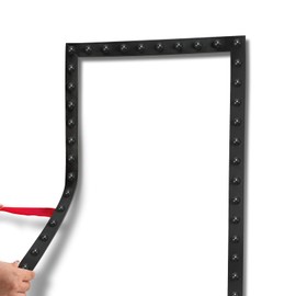 3D Dots Flexible Chair Rail Classic Wall Trim，Peel and Stick Panels Molding Trim，Self -Adhesive Wall Trim Easy DIY Installation for Mirror Edge, TV Background, Home Wall Decor (Black)