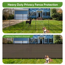 Amagenix Privacy Fence Screen 5'x105'Customized Brown Heavy Duty Fencing Mesh Shade Net Cover with Brass Grommet for Chain Link, Patio Privacy Wall Slats Outdoor Garden Yard Pool Deck