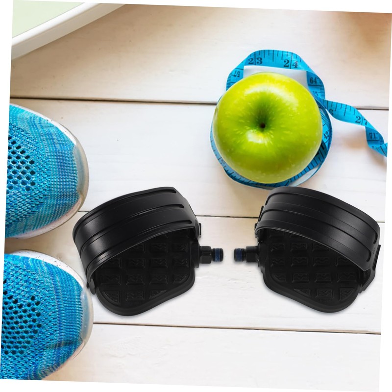 Outanaya 1 Pair Indoor Bike Pedals with Straps Non Slip
