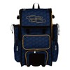 Boombah Superpack Hybrid Rolling Bat Bag - 3DHC Navy/Gold -