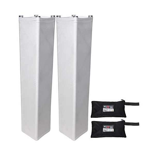 (2) ProX 4.92FT White Lycra Cover Sleeves for Quad Truss