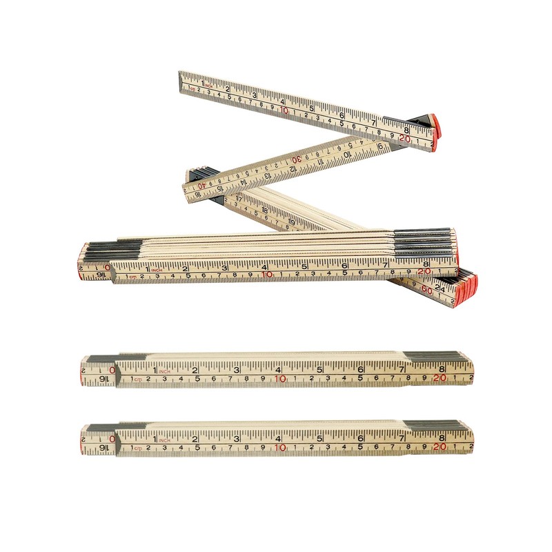 QWORK Folding Wood Rule, 4 Pack, 6FT 6 Inch Foldable