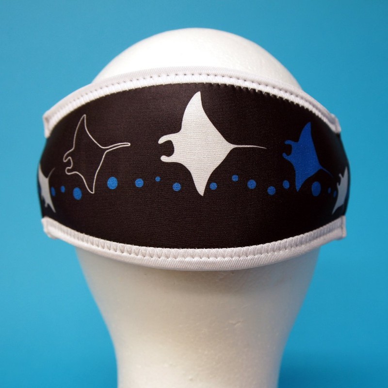 SeaCanary Snorkeling Diving Mask Strap Cover Manta Black
