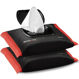 Anthony Glycolic Exfoliating & Resurfacing Wipes – Men’s Cleansing Face Cloths to Clean and Brighten Complexion – Gentle Pore Refining for Normal, Oil