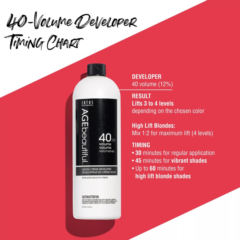 AGE beautiful 40 Volume Gentle Creme Hair Developer | For