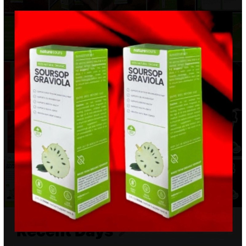 Naturesours 2 pack SOURSOP GRAVIOLA Liquid Drops Natural Antioxidant Immune
