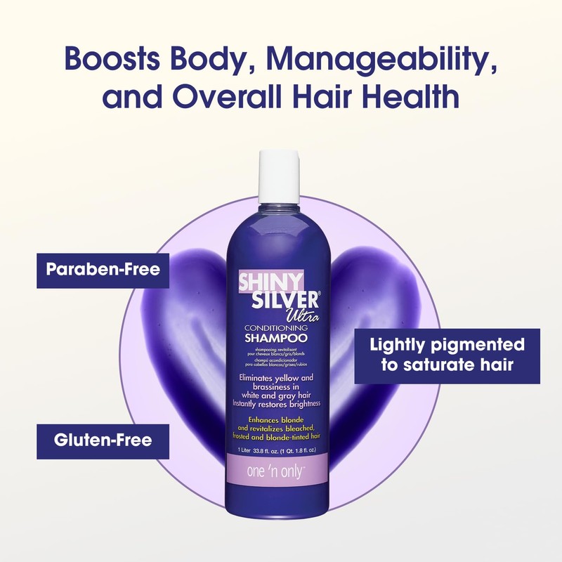 One 'n Only Shiny Silver Purple Shampoo - Argan Oil
