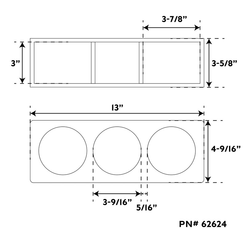 Whitecap Teak 3 Insulated Drink/Bottle Rack