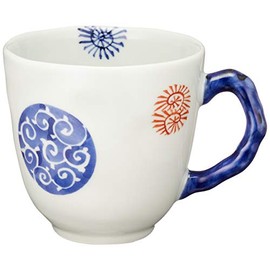 有田焼 マグカップ(青) 丸紋唐草