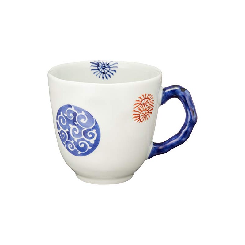 有田焼 マグカップ(青) 丸紋唐草