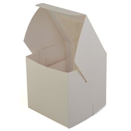 Southern Champion Tray 23033 Paperboard White Lock Corner Window Bakery Box, 4" Length x 4" Width x 4" Height (Case of 200)