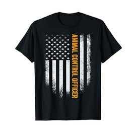 Vintage USA Animal Control Officer American Flag Patriotic T-Shirt