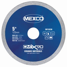 Mexco CMX Ceramic Materials Diamond Blade, High Performance and Fast Cutting Disc for Tiles – 125mm, 8mm Segment Height