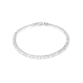 Honolulu Jewelry Company Sterling Silver 4.5mm - 8mm Mariner Link Chain Necklace or Bracelet (4.5mm - 8.5 Inches)