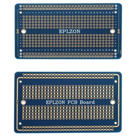 EPLZON 10 Pcs Solderable Breadboard PCB Board Gold-Plated Solder Breadboard for DIY Electronics Projects Apply to Soldering Projects 3.5"x2.05" (Blue)