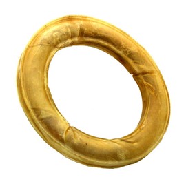 Dog Life Pressed Rings Rawhide, 6-Inch, 5-Count