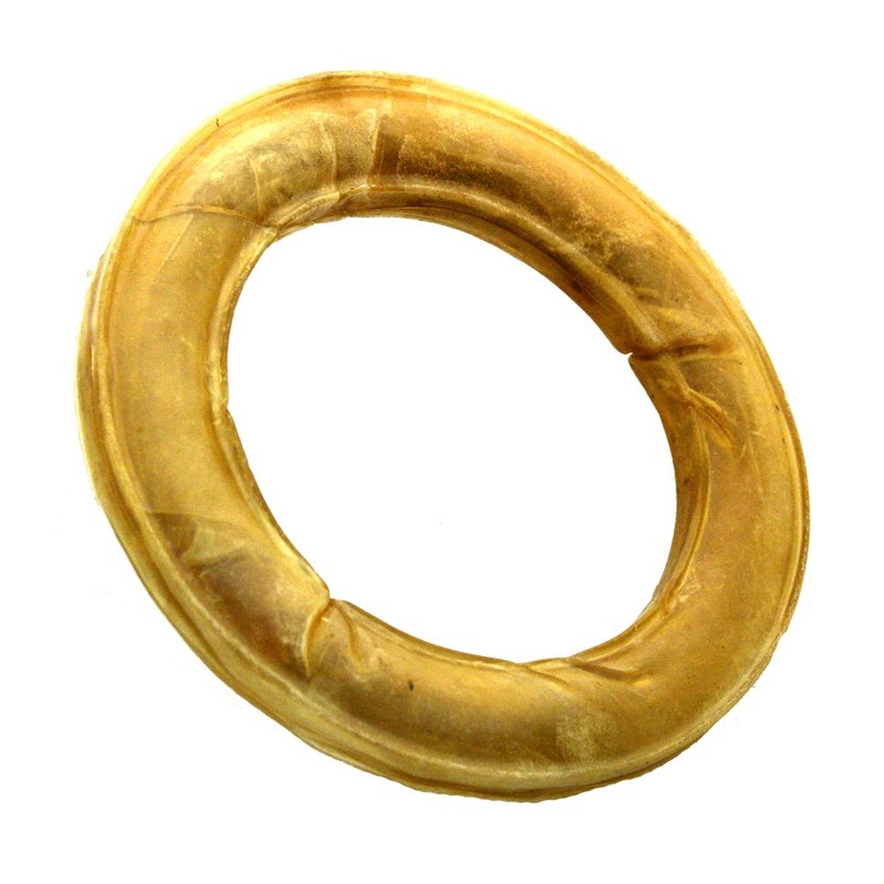 Dog Life Pressed Rings Rawhide, 6-Inch, 5-Count