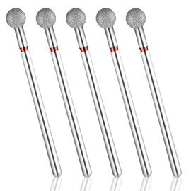 5Pcs Cuticle Bit For Nail Drill Bits Nails Cuticle Drill Bits for Nailsrussian Manicure Drill Bits Russian Manicure Bits Efile Ball Bit for Acrylic Gel Nails Dry Pedicure Shape Remove Tools