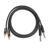 JORINDO Dual 6.35mm Male to Double RCA Male Cable Audio