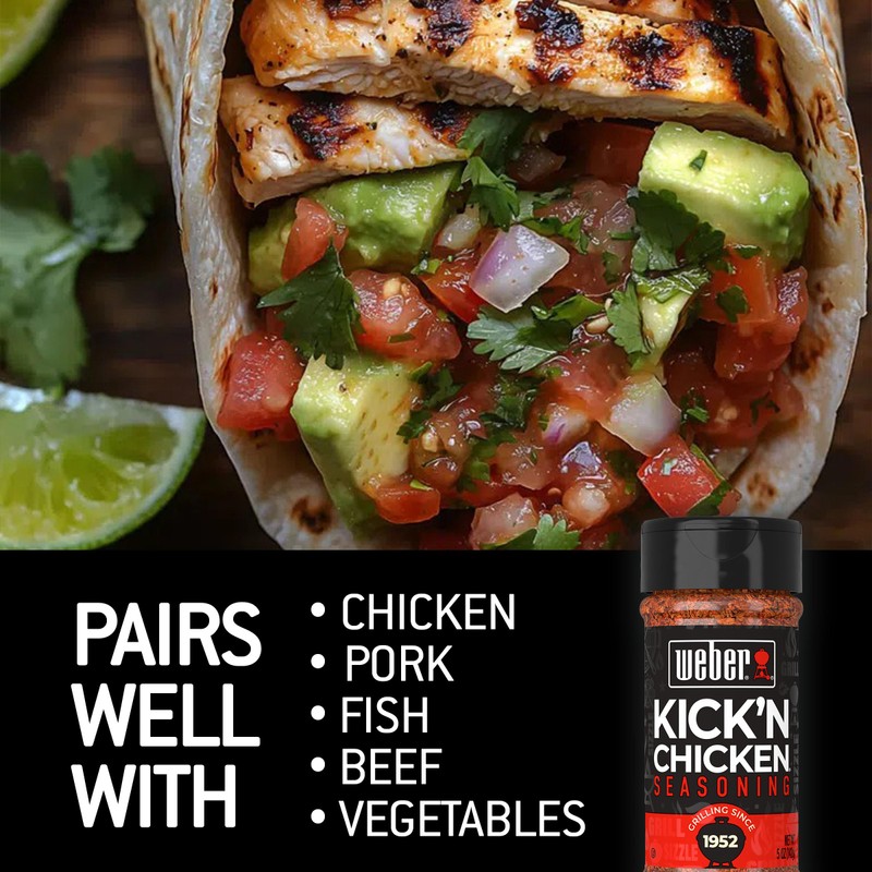 Weber Kick'n Chicken Seasoning, 5 oz (Pack of 6)