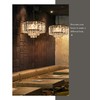 Cargifak 4-Tier Crystal Chandelier, Modern Black Chandelier, 3-Light Pendant Light