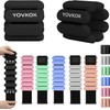 Silicone Wrist and Ankle Weights, Adjustable Wearable Weights for Walking,