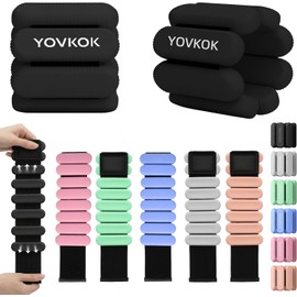 Silicone Wrist and Ankle Weights, Adjustable Wearable Weights for Walking, Yoga, Pilates and Strength Training