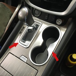 Generic Matte Car Cup Holder + Gear Shift Panel Cover Trim Fit for Nissan Murano 2015 2016 2017