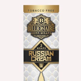 Billionaire Wraps - Russian Cream - 2 Wraps per Pack - 5 Pack - 10 Wraps total incl. Frugal Smoker Sticker