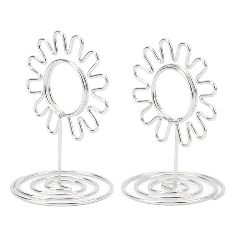 MUNEFE Wire Table Picture Photo Holder, Table Number Holders, Gold