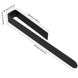 JIEHIN 2 Stück 37CM Matt Schwarz Handtuchhalter Ohne Bohren, Edelstahl Handtuchstange Wandmontage Einarmig, Badetuchhalter Selbstklebend, Bad Handtuchstange zum Kleben