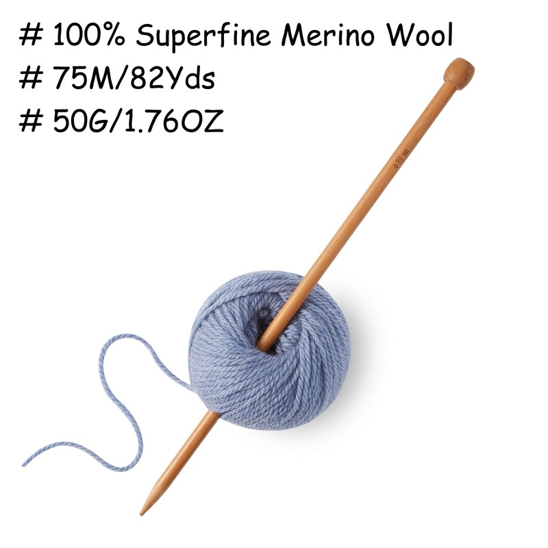 Gisimo 100% Merino Wool Yarn, 3-Ply Luxurious and Soft Yarn