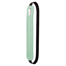GBTUPOKW Elastic Stylus Pencil Holder Case Compatible with Tablet Pencil 1st & 2nd Gen - Full Protection PU Leather Sleeve with Elastic Band for Pad Pro 12.9 11 inch Air 4th and Other tablets - Green