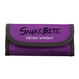 RED DRAGON Peter Wright Snakebite Tri-fold Darts Case - Black and Purple
