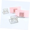 CAXUSD 20pcs Square Memo Holders for Wedding Banquet Elegant Place