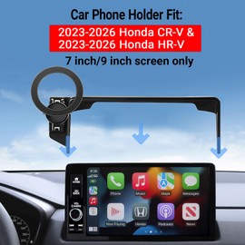 Takeyman Car Phone Holder for Honda CR-V 2023 2024 2025 2026 & HR-V 2023 2024 2025 2026 Accessories, Compatible MagSafe, 360° Rotation, Super Strong Magnetic Attraction(for 9/7 inch Screen only)