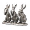 Reflections Silver 3 Wise Hares Figurine By Leonardo