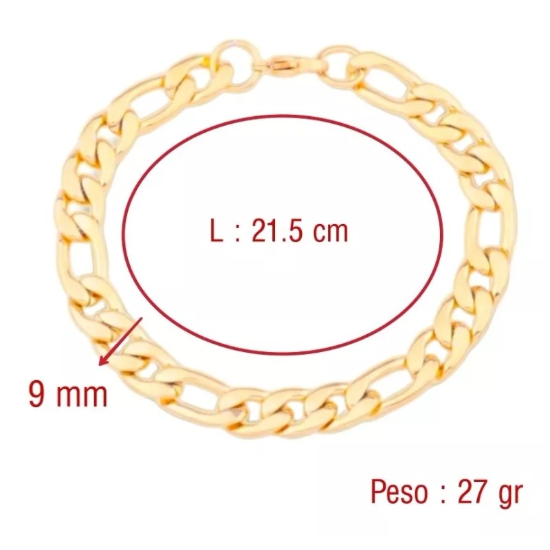 Dtup Esclava De Oro Acero Inoxidable Dorado Cadena Cubana