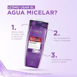 L'Oreal Paris, Agua Micelar Revitalift Ácido Hialurónico, 200Ml