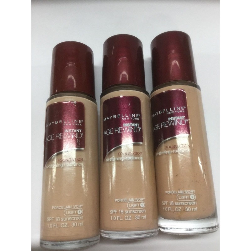 Maybelline 3 X Maybelline Instant Age Rewind Foundation Porcelain Ivory