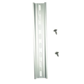 ICI T&G 1 Piece DIN Rail 2 Stainless Steel Screws Slotted Aluminum RoHS 8" Inches Long 35mm Wide 7.5mm High