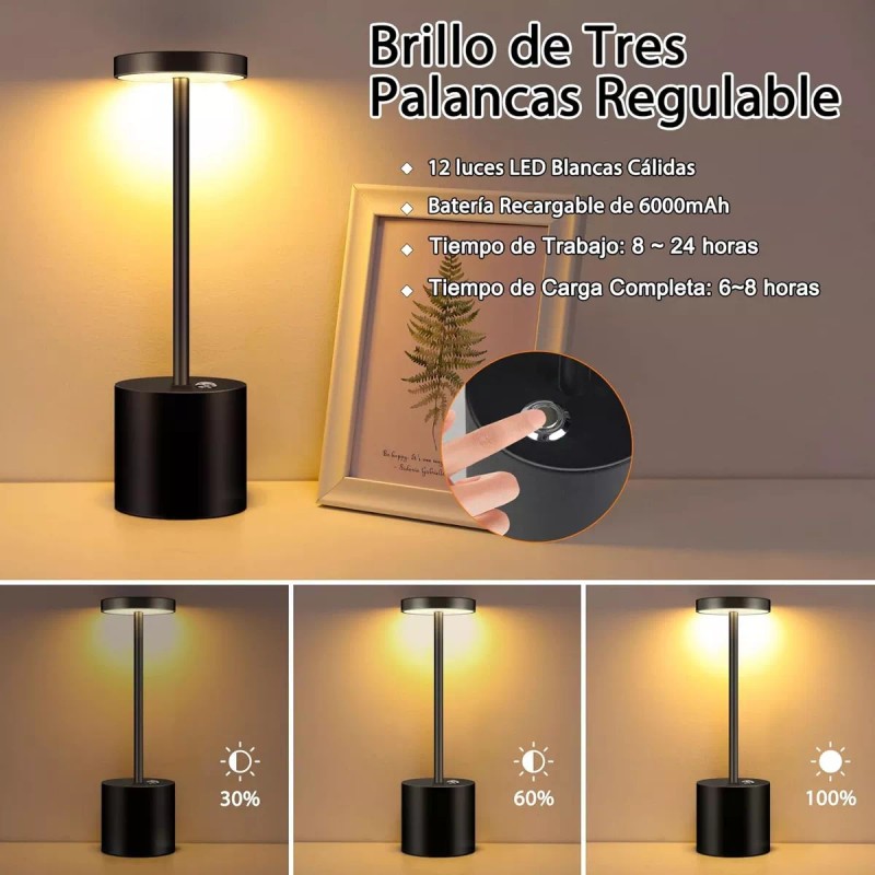 Soohua Lámpara De Buró Escritorio Mesa Led Luz Noche Regulable