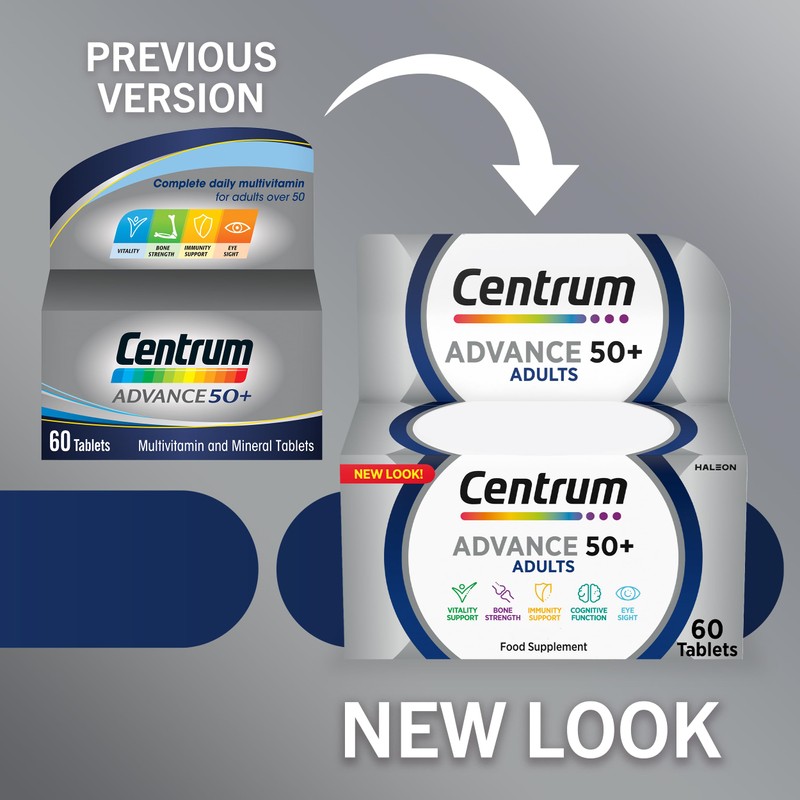 Centrum Advance 50+ Multivitamin Tablets for Men and Women, Vitamins