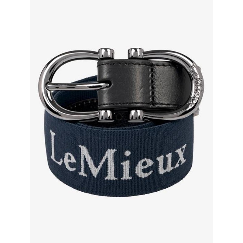 LeMieux Womens Elasticated Belt - Navy Blue Medium