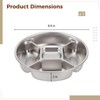 NIMBLOOM 304 Stainless Steel Divided Plate, 8.9 in Five-Compartment Serving