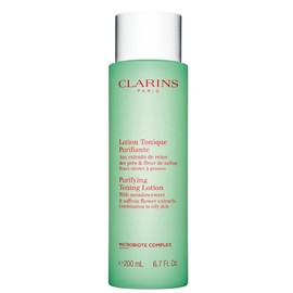 Clarins Purifying Toning Lotion | Less Oily Skin After 14 Days of Use* | Cleanses, Hydrates, Purifies, Mattifies and Balances Skin's Microbiota | Contains Witch Hazel | Combination To Oily Skin Types