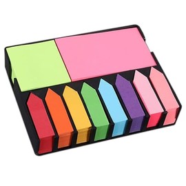 Sticky Notes Set, 2000 Sheets Colorful Self-Stick Memo Note Pads Bookmarks Memo Stickers Whit PU Box for Office School and Home