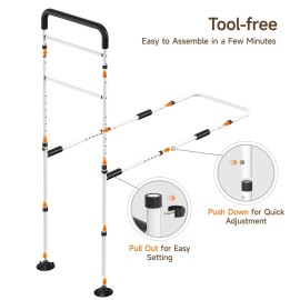 WAYES Adjustable Bed Rail Safety Bed Assist Rail Bed Safety Handle for Adults Elderly#