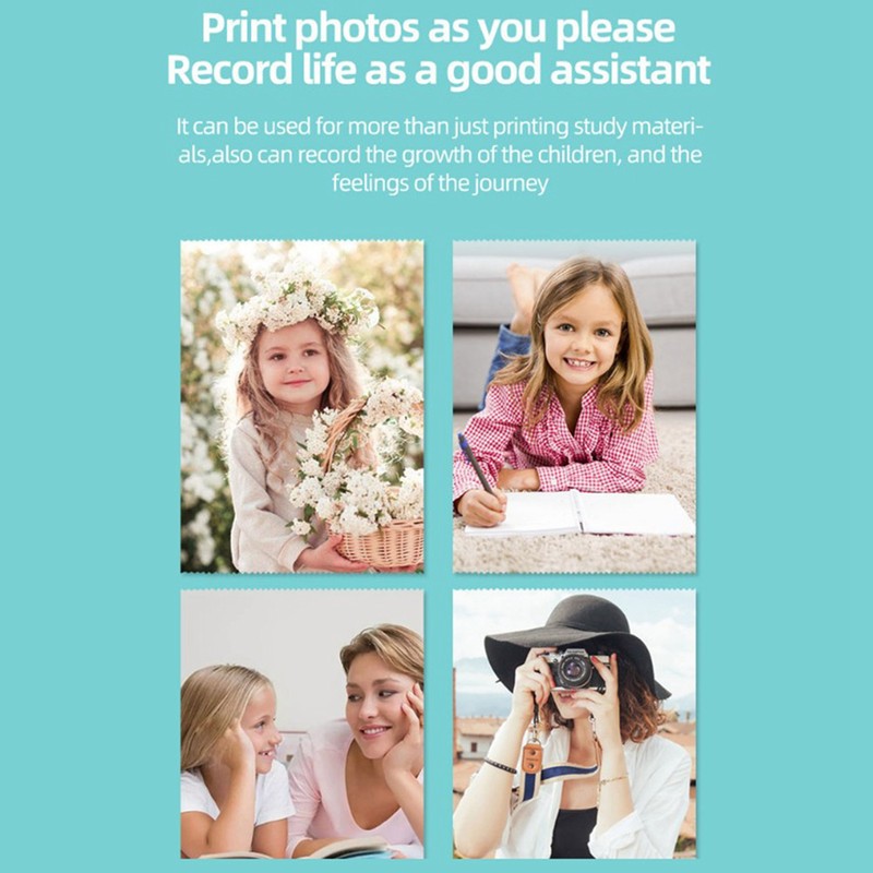 Portable Mini Printer Wireless BT Thermal Printer Easy Operation Compatible